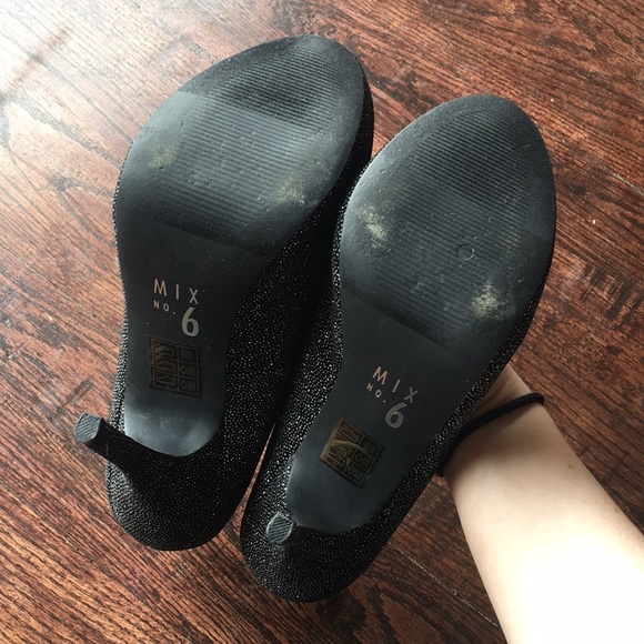 Mix No. 6 sparkly black platform heels - Picture 6 of 6